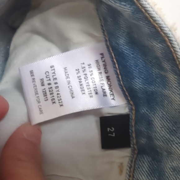 Flying Monkey Two-Tone Flare Jeans - Picture 13 of 15